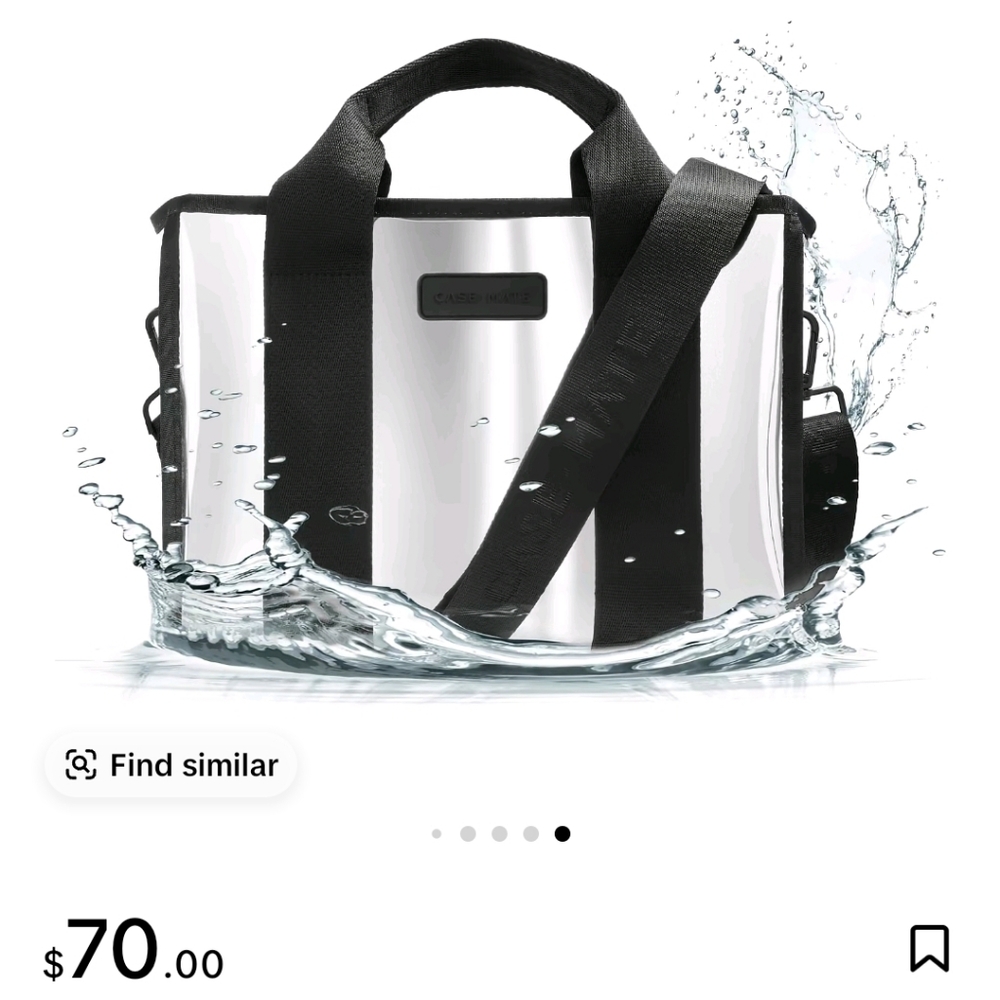 MAKE OFFER! Case Mate Zip Tote Silver Chrome